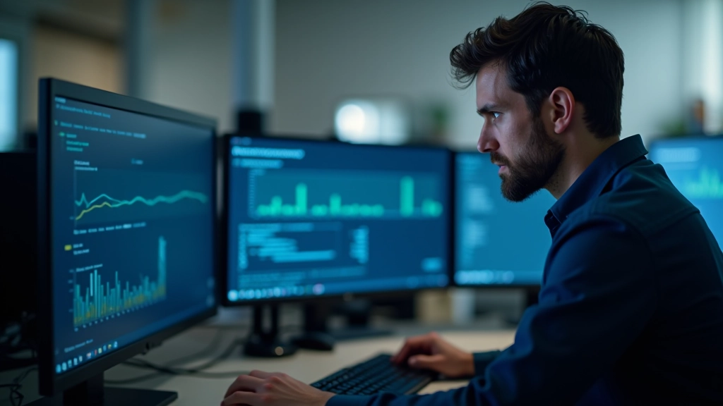Técnico analisando desempenho de computador